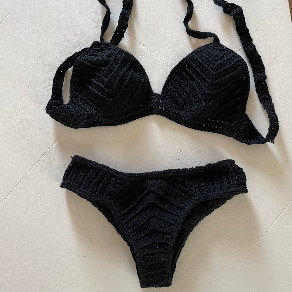 Andi Bagus Black Knit Bikini